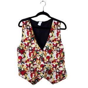111 Main Christmas Caroler Vest 90s Women's 1X Cottagecore